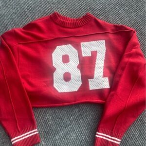 Orange Kiss Essentials Long Sleeve Cropped Top #87